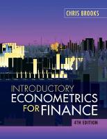 Introductory Econometrics for Finance (PDF eBook)